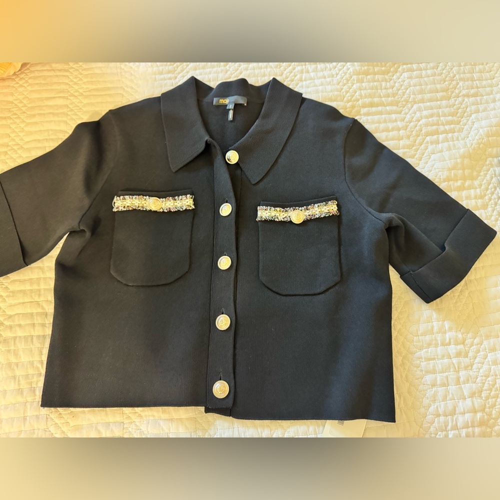 Maje cropped jacket top